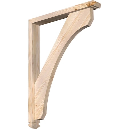 Legacy Arts And Crafts Smooth Bracket W/ Offset Brace, Douglas Fir, 3 1/2W X 26D X 34H